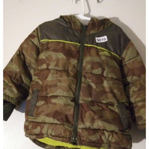 Old Navy boys Children’s toddler size 3T green camo Winter Coat with Hood - Picture 1 of 6
